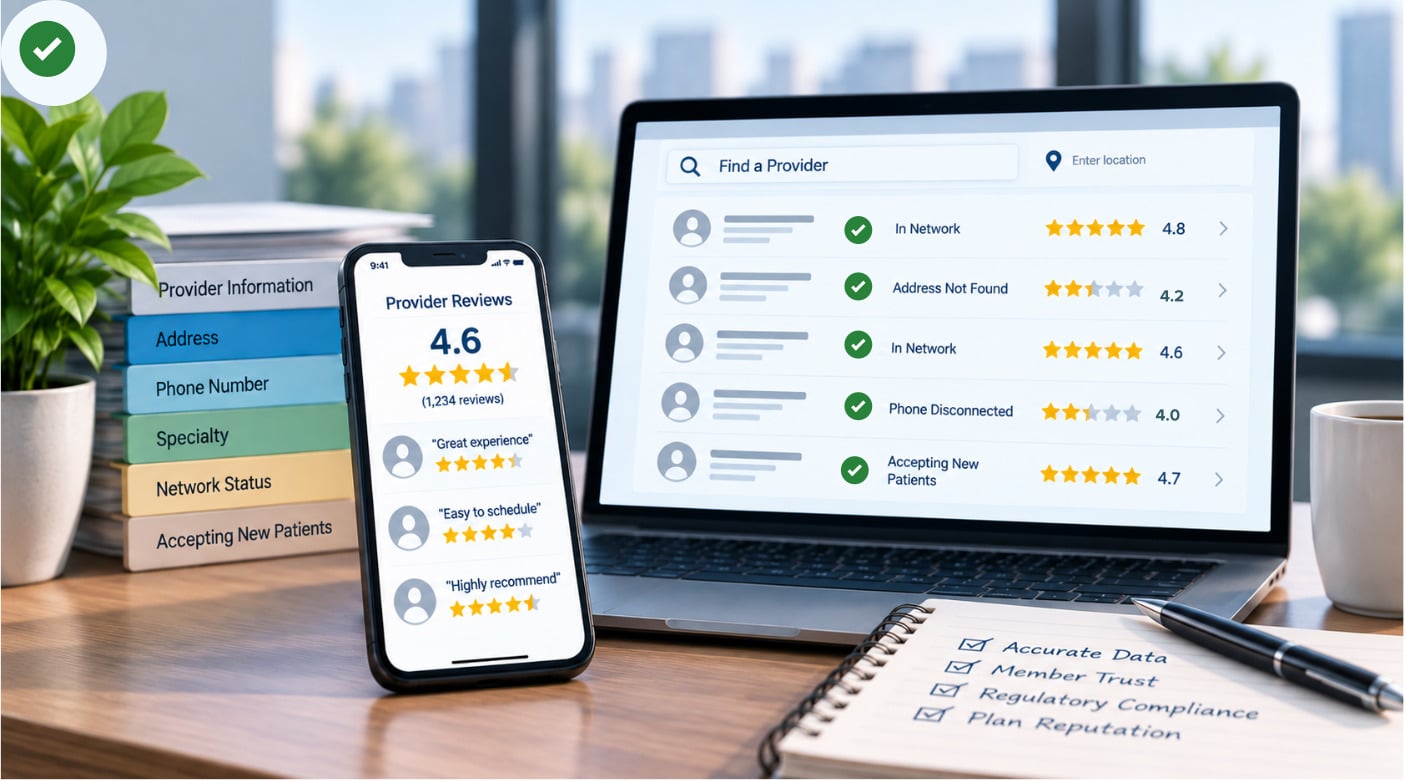Provider directory accuracy for mobile view